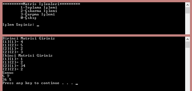 ckaynak-matris-islemleri